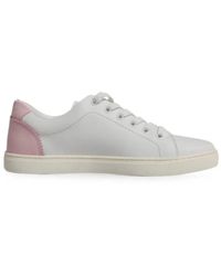 Dolce & Gabbana - Logo-Patch Leather Sneakers - Lyst