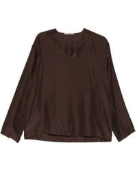 Barena - V-Neck Long-Sleeve Top - Lyst