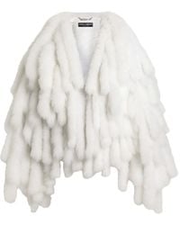 Dolce & Gabbana - Fur Fringe Coat - Lyst