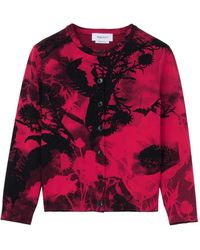 McQueen - Floral Jacquard Cardigan - Lyst