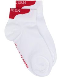 Alexander McQueen - Intarsia-knit Logo Socks - Lyst