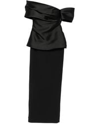 Solace London - Lucine Off-Shoulder Draped-Detail Maxi Dress - Lyst