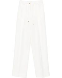 Moncler - Cream Wool Trousers - Lyst