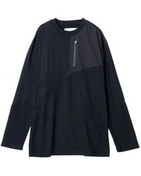 Yoshio Kubo - Zip-Pocket Panelled T-Shirt - Lyst