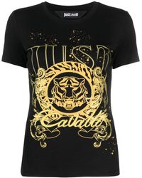 Just Cavalli - Camiseta con motivo Tiger Head - Lyst