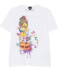 Just Cavalli - Graphic-Print Logo-Print T-Shirt - Lyst