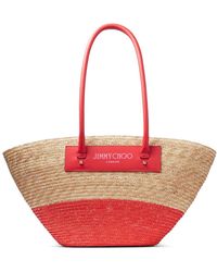 Jimmy Choo - 'Beach Basket Tote/M' Shopping Bag - Lyst
