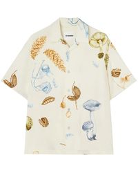Jil Sander - Mushroom-Print Short-Sleeved Shirt - Lyst