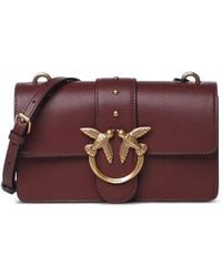 Pinko - Small Love Bag One Leather Crossbody Bag - Lyst