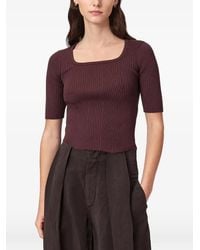 AllSaints - Cruz Hally Square-Neck T-Shirt - Lyst