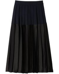 Sandro - Gonna Midi Con Design Color-Block - Lyst