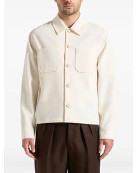 Manière De Voir - Benoit Twill Pocket Cropped Shirt - Lyst