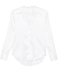 Xacus - Chemise Satinée À Manches Longues - Lyst