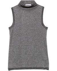 Patrizia Pepe - High-Neck Sleeveless Top - Lyst