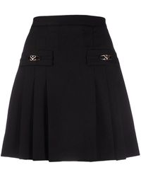 Sandro Wool Rebeca Pleated Mini Skirt in Black | Lyst