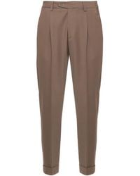 Devore - Pleat-Detail Turn-Up Trousers - Lyst