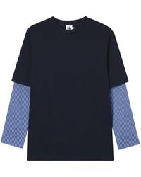 B+ AB - Layered Cotton T-Shirt - Lyst