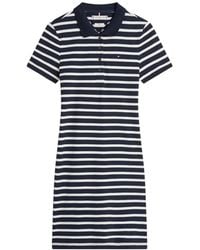 Tommy Hilfiger - Striped Piqué Polo Mini Dress - Lyst