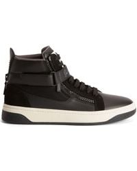 Giuseppe Zanotti - Gz94 Panelled Leather Sneakers - Lyst