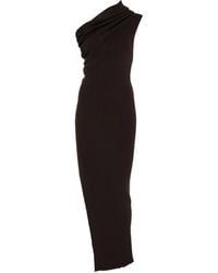Rick Owens - Thena One-Shoulder Ribbed Maxi Dress - Lyst
