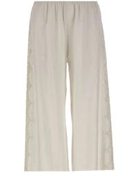Maurizio Mykonos - Lace Embroidered Trousers - Lyst