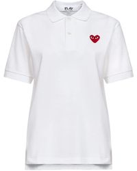 COMME DES GARÇONS PLAY - Polo À Broderies Cœur - Lyst