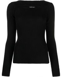 Anine Bing - Cut-out Ribbed Knitted Top - Lyst
