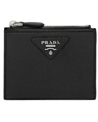 Prada - Small Triangle-logo Leather Wallet - Lyst