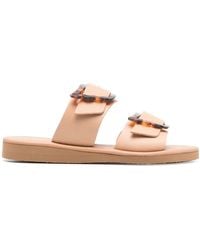 Ancient Greek Sandals - Buckle-Embellished Flat Sandals - Lyst