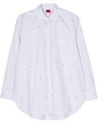 HUGO - Elodina Striped Shirt - Lyst