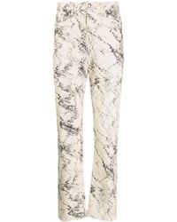 Paul Smith - Abstract-print Straight-leg Jeans - Lyst