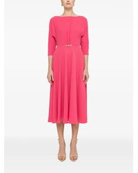 Nissa - Vestido Midi De Crepé - Lyst