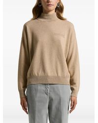 Peserico - High-Neck Pocket Sweater - Lyst