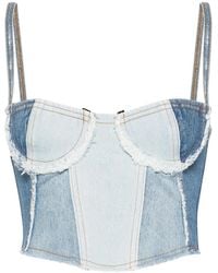 Chiara Ferragni - Denim Cropped Top - Lyst
