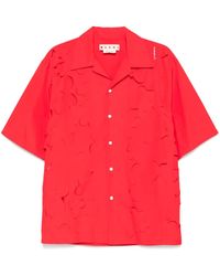 Marni - Overhemd Met Geborduurd Logo En Uitgesneden Details - Lyst