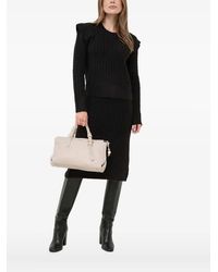Silvian Heach - Cable-Knit Ruffled Sweater - Lyst