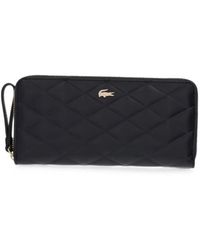 Lacoste - Quilted Logo-Plaque Wallet - Lyst