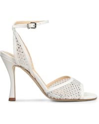 Chantal - Crystal-Embellished Mesh-Panel Sandals - Lyst