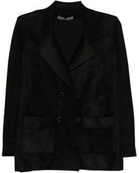 D.exterior - Double-Breasted Patch-Pocket Blazer - Lyst