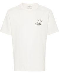 Café Kitsuné - Katoenen T-shirt Met Logoprint - Lyst