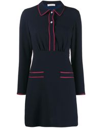 Sandro Two Tone Shirt Dress - Blue