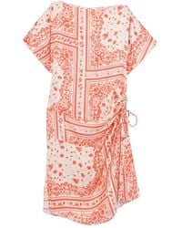 Fendi - Midi-Jurk Met Jacquard En Trekkoord - Lyst
