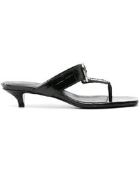 Totême - The Belted 35mm crocodile-effect mules - Lyst