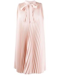 RED Valentino Короткое Платье С Плиссировкой - Розовый