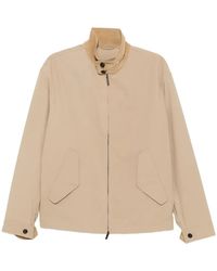Emporio Armani - Corduroy-Collar Zip-Up Bomber Jacket - Lyst