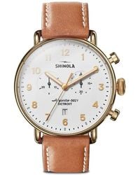 Shinola - Canfield Chronograph 43Mm Watch - Lyst