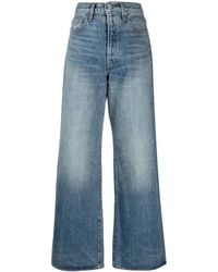 Amiri - High-Rise Wide-Leg Jeans - Lyst
