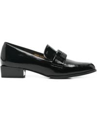 Linda Baumann - Buckle-Detail Patent-Finish Heeled Pumps - Lyst