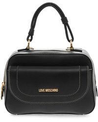 Moschino - Contrast-Stitch Top-Handle Tote Bag - Lyst