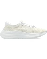 Casadei - Mia Woven-Design Leather Sneakers - Lyst